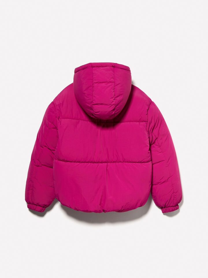 Oversized fuchsia padded jacket - girls' outerwear - Fuchsia | Sisley Young image number 2